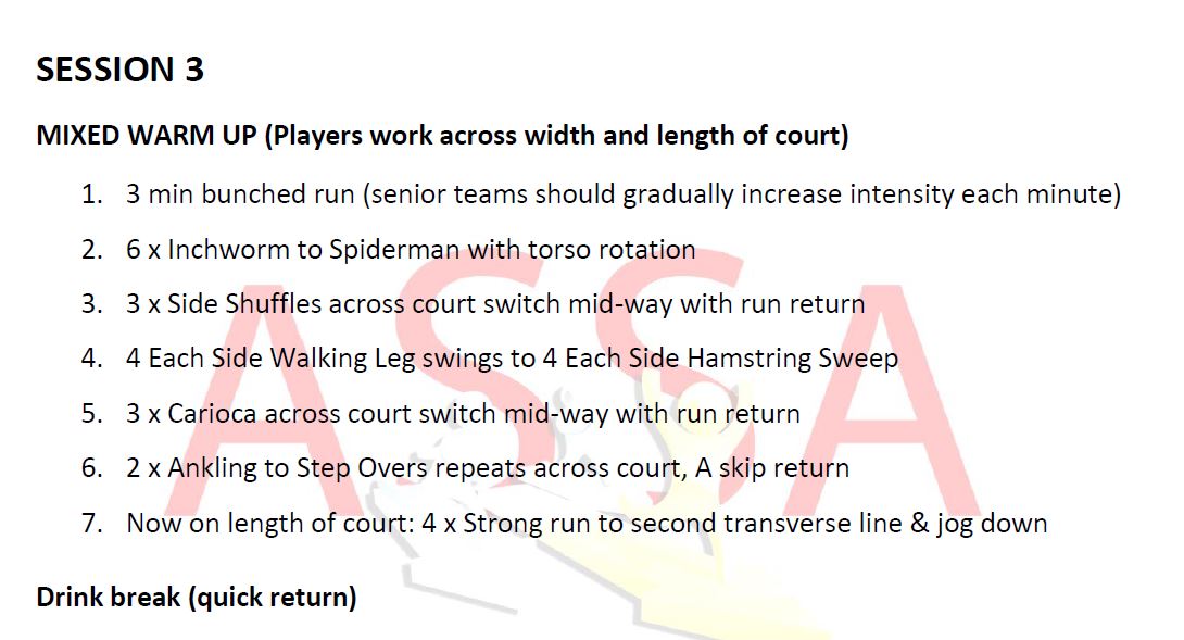 Session 3 warm up